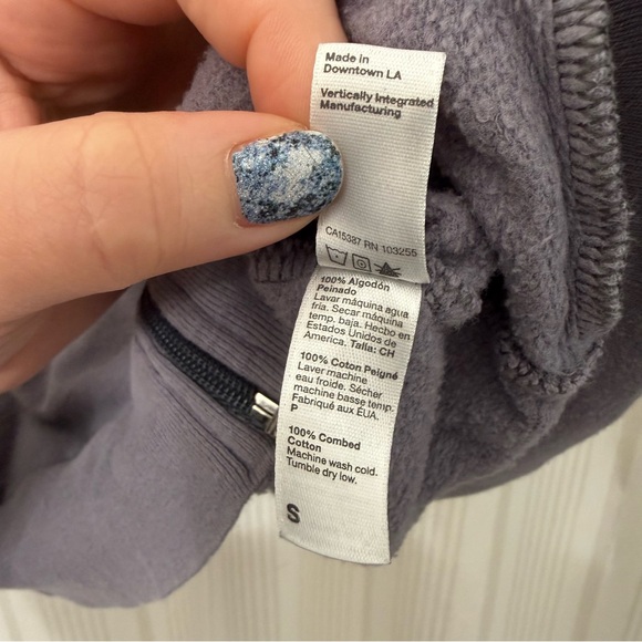 VINTAGE Y2K American Apparel Zip Up Track Hoodie - Picture 5 of 5